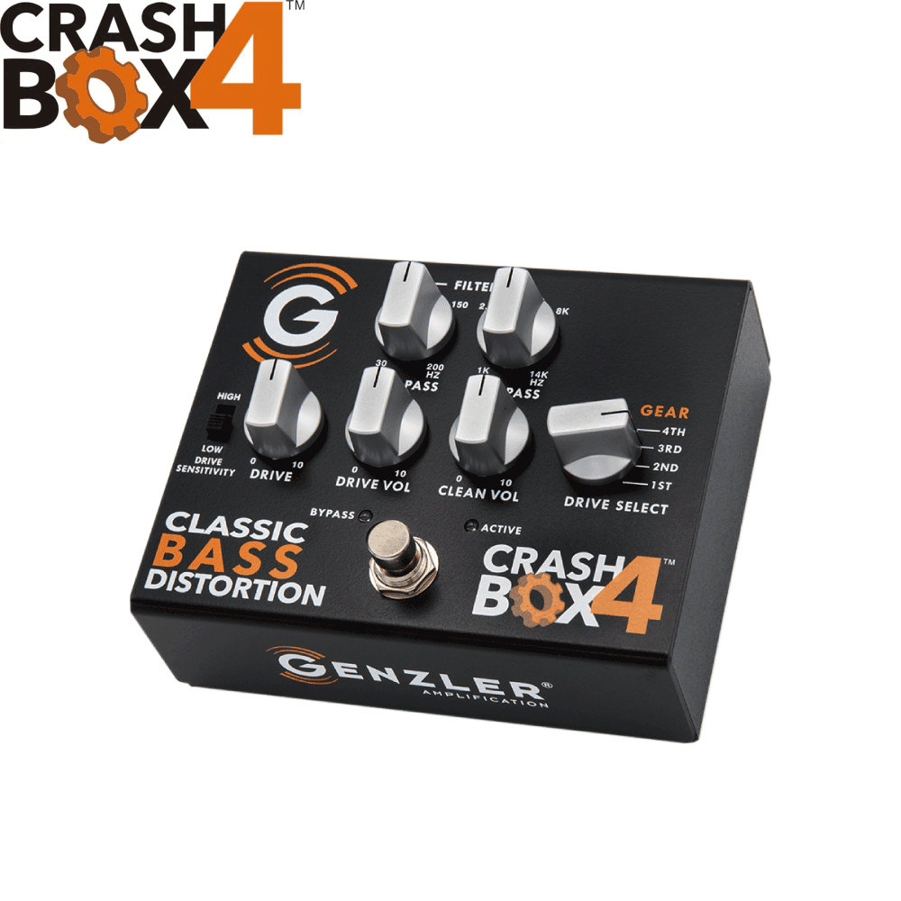 CRASH BOX 4 – CLASSIC BASS DISTORTION PEDAL – Genzler Amplification